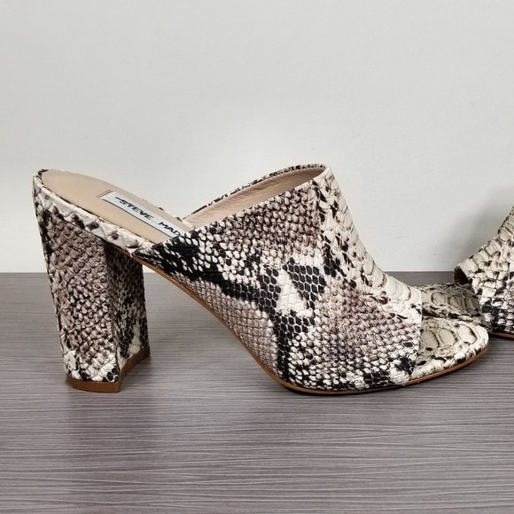 Steve Madden Esmeralda Slide Sandal, Natural Snake Print, Womens Size 8.5 / 39.5 - Picture 7 of 11